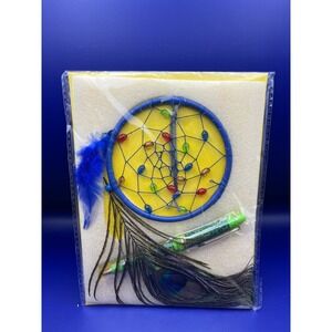 St. Joseph's Indian School Dreamcatcher Set – Peacock Feather, Beaded Web, Pen,